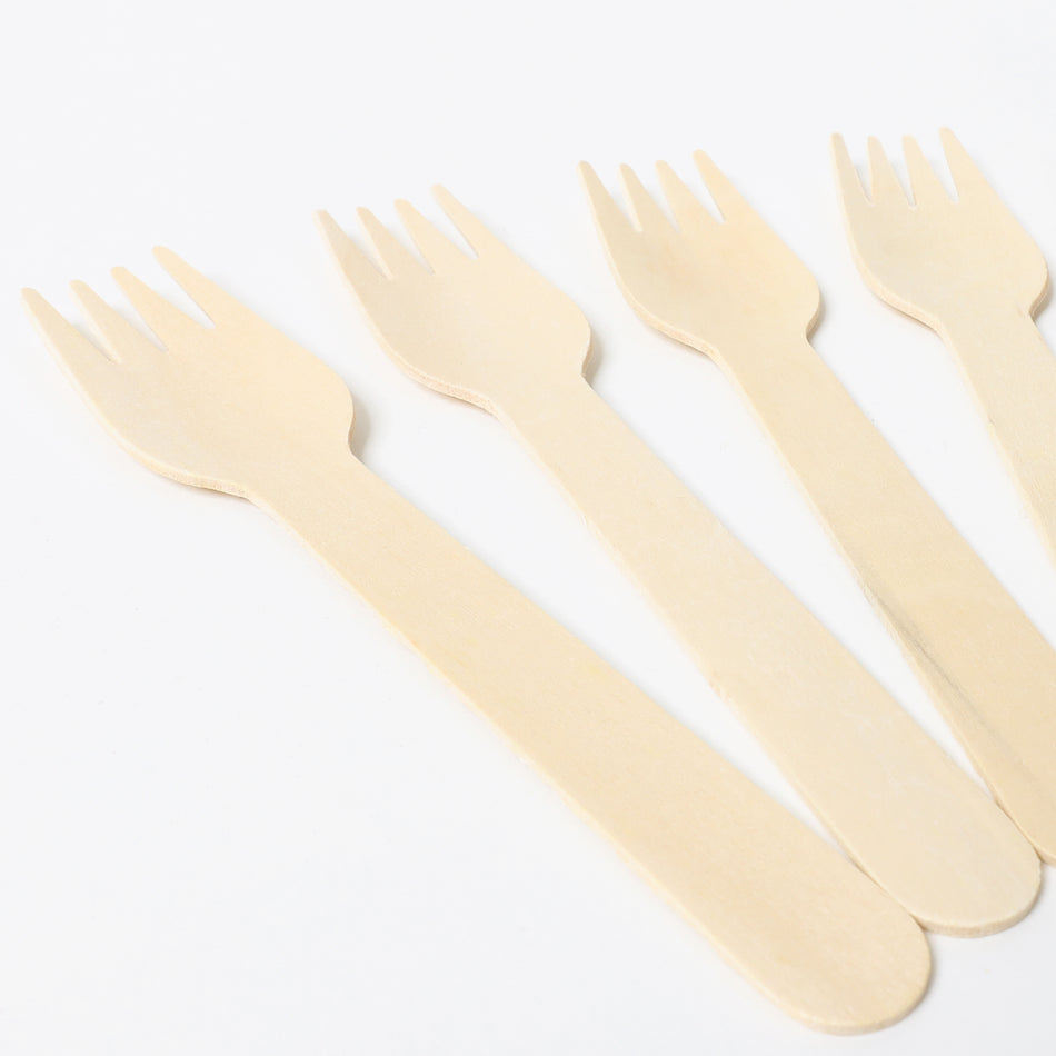 014 Disposable Wooden Forks (100 PCS) Case of 10