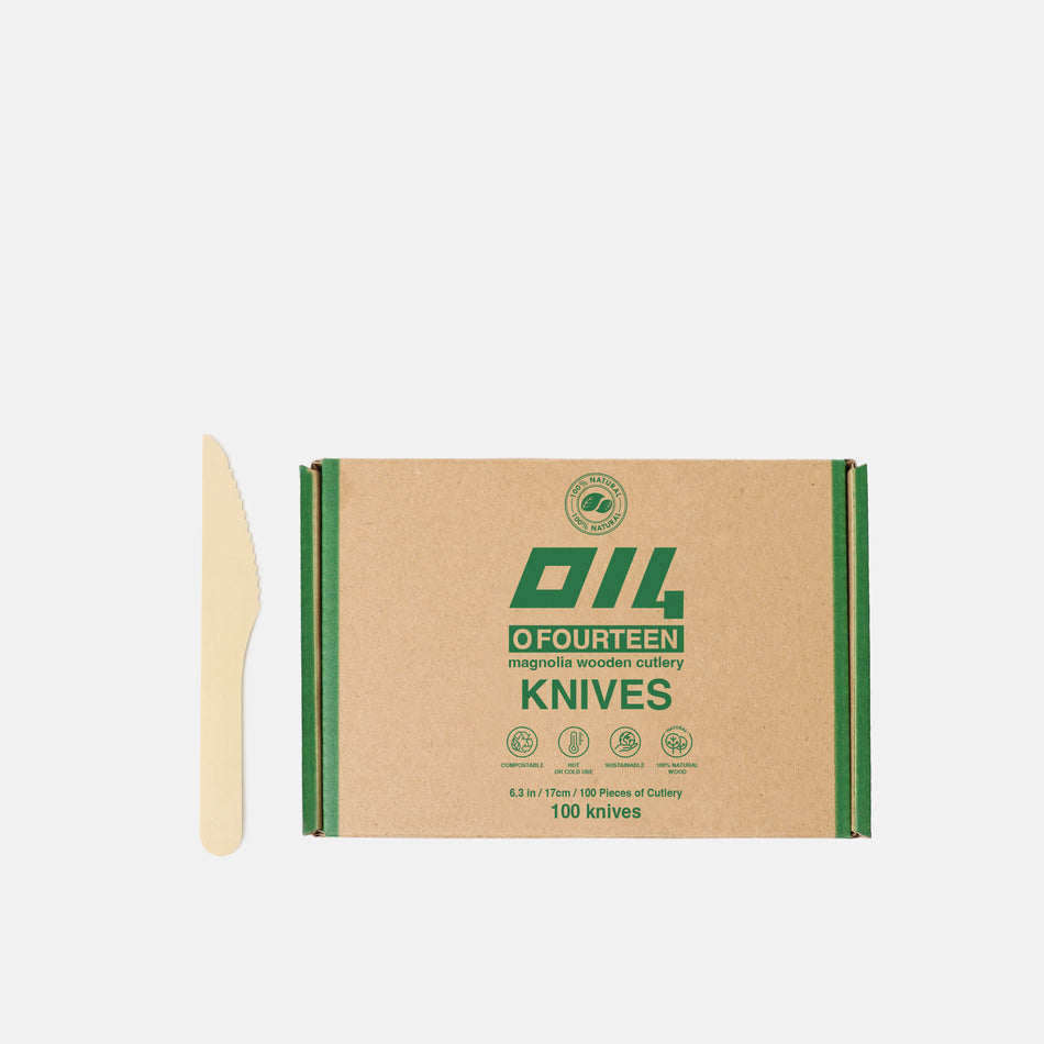 014 Disposable Wooden Knives (100 PCS) Case of 10