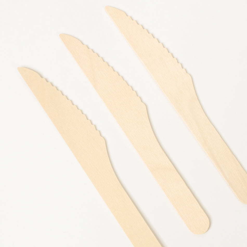 014 Disposable Wooden Knives (100 PCS) Case of 10