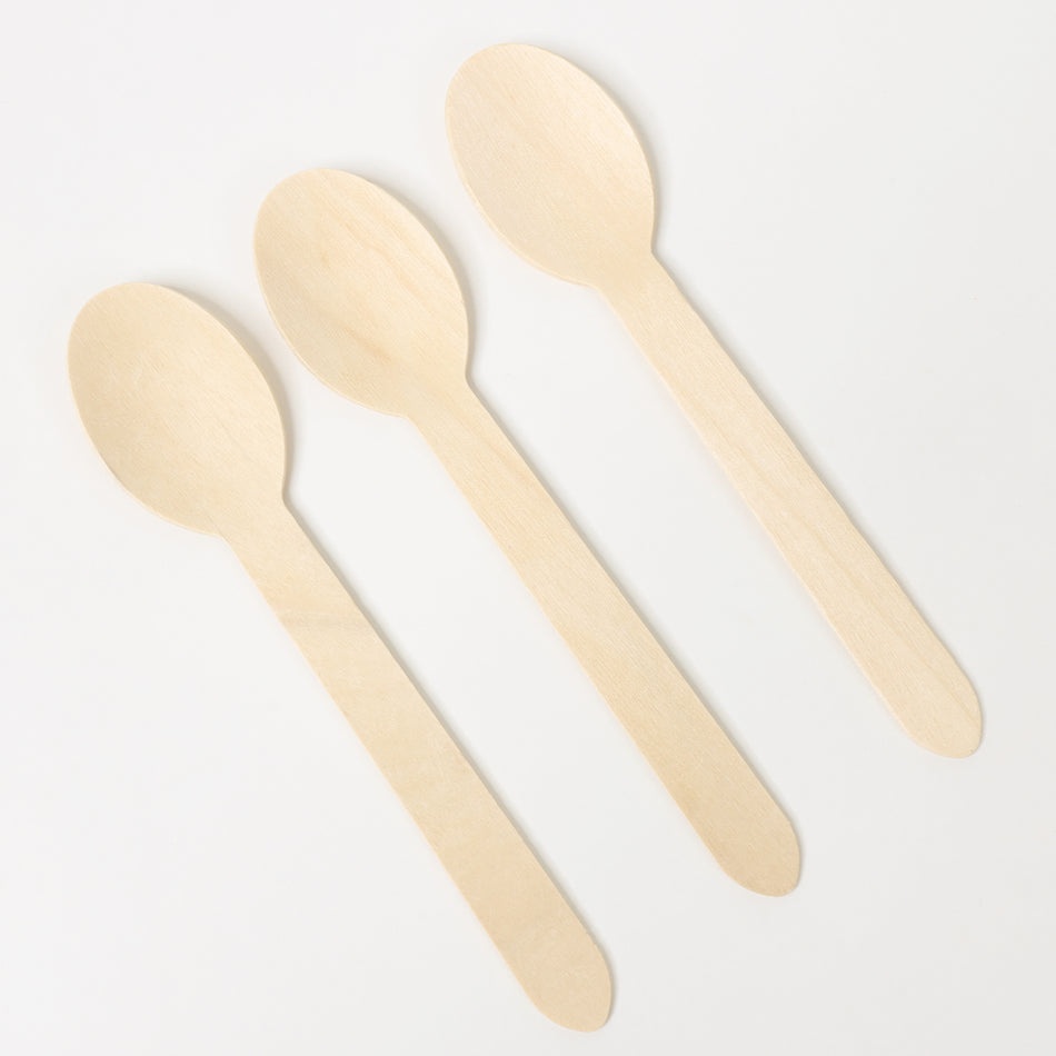 014 Disposable Wooden Spoons (100 PCS) Case of 10