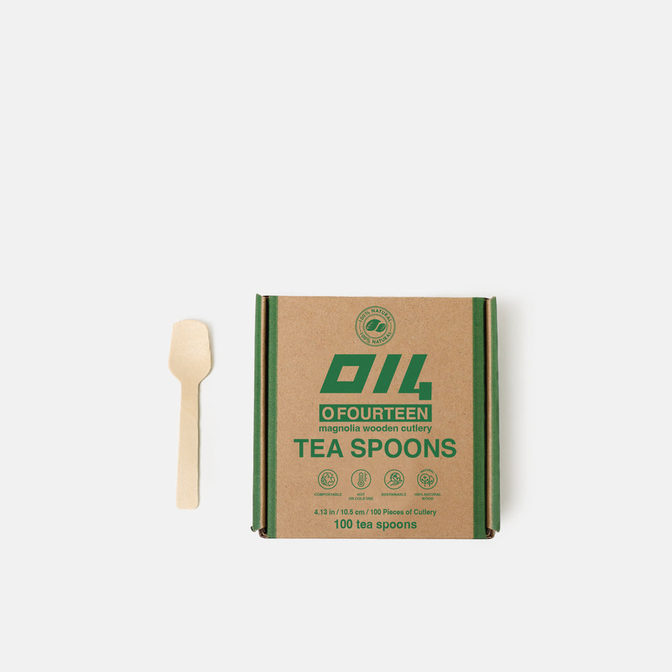 014 Disposable Wooden Tea Spoons (100 PCS) Case of 10