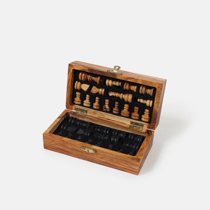 Folding Chess Set with Storage and Chess Pieces