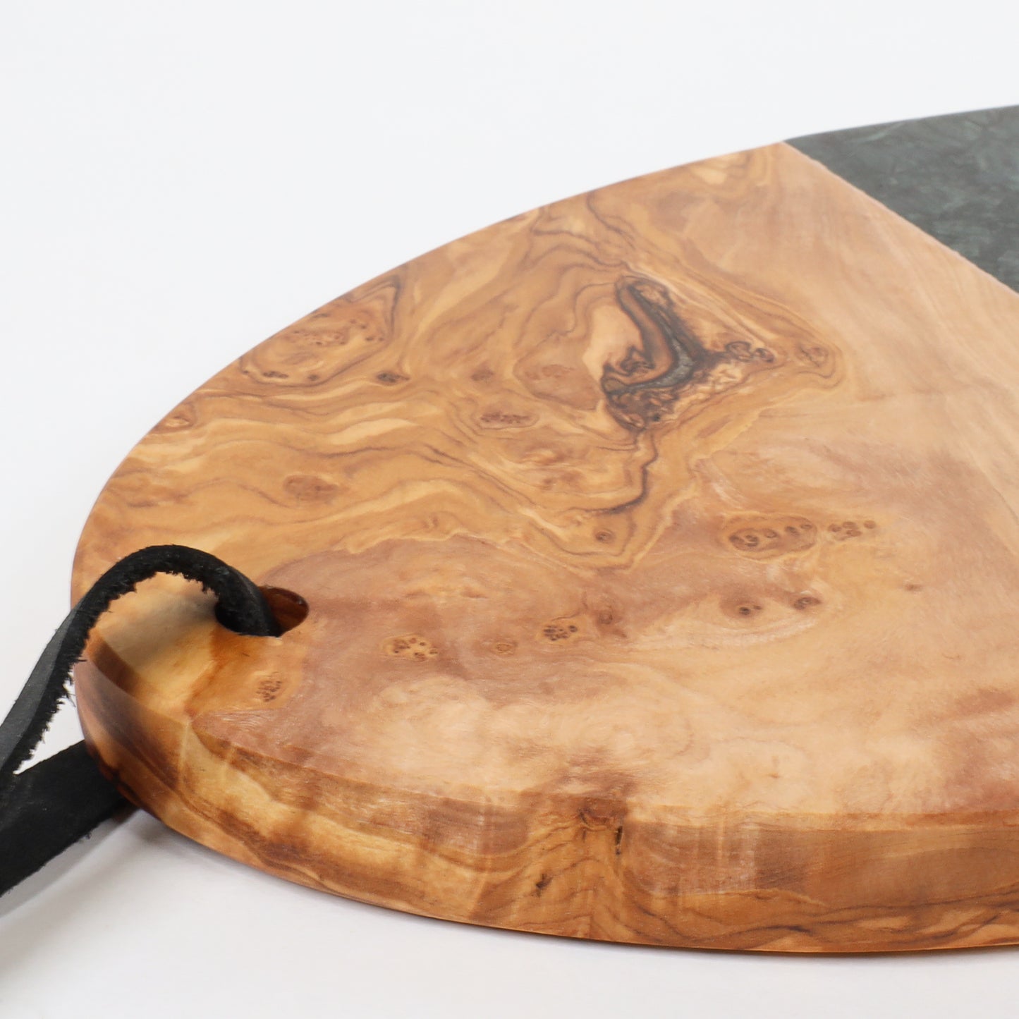 Grey Marble and Wood Cheese Board