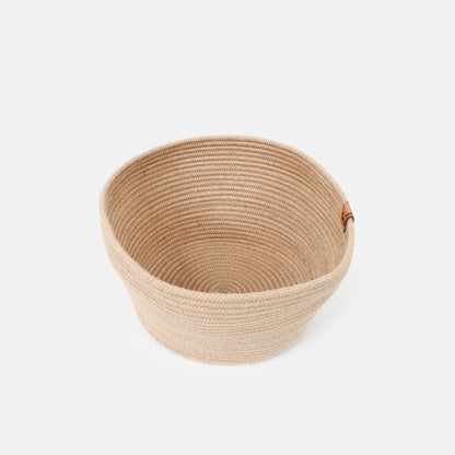 Handwoven Straw Basket for Botted Plant