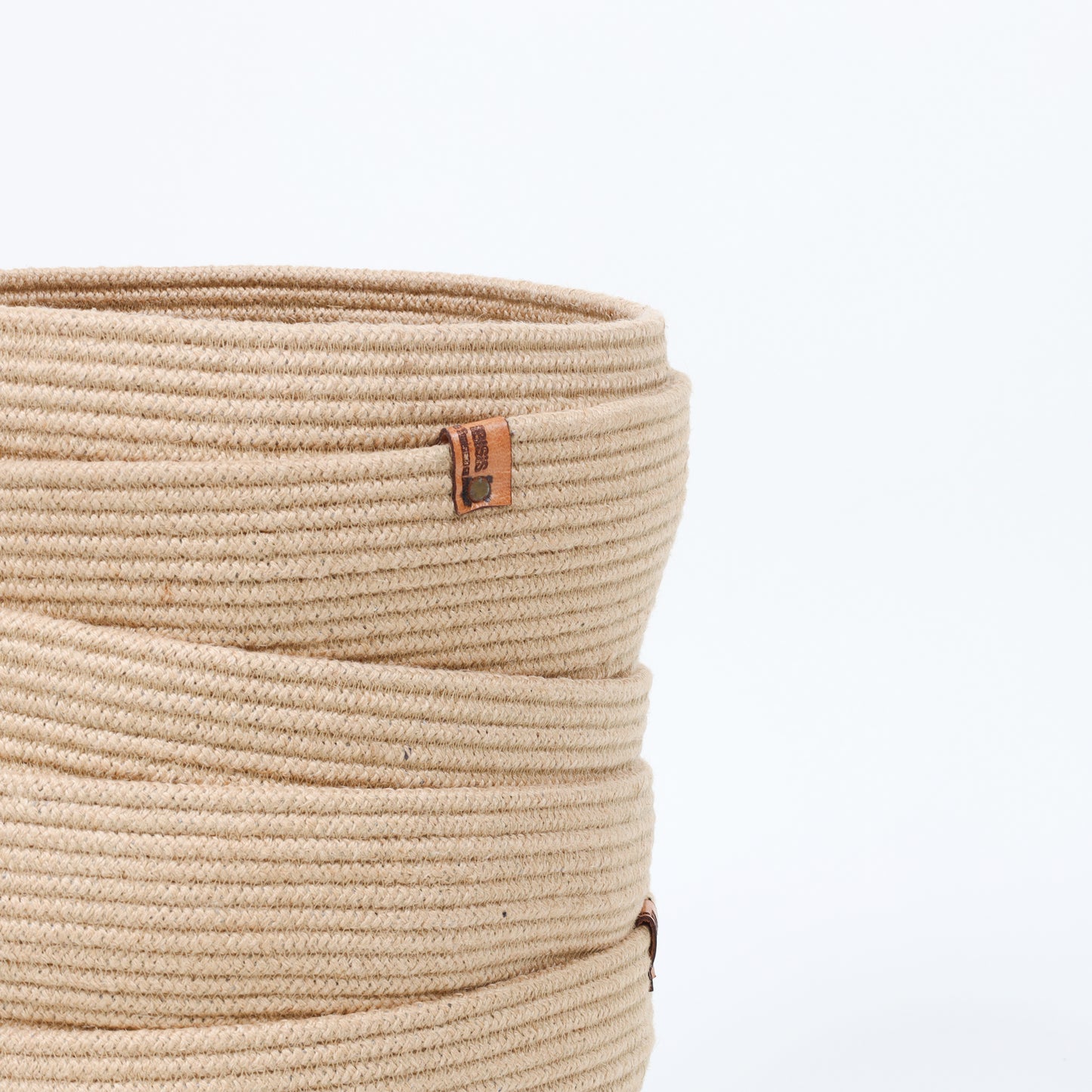 Handwoven Straw Basket for Botted Plant