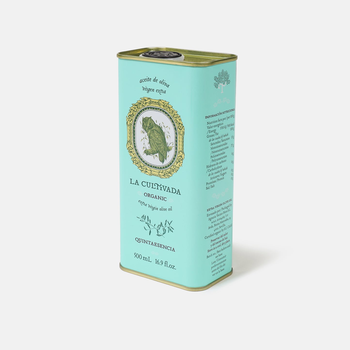 Organic Quintaesencia Extra Virgin Olive Oil Tin, 16.9oz