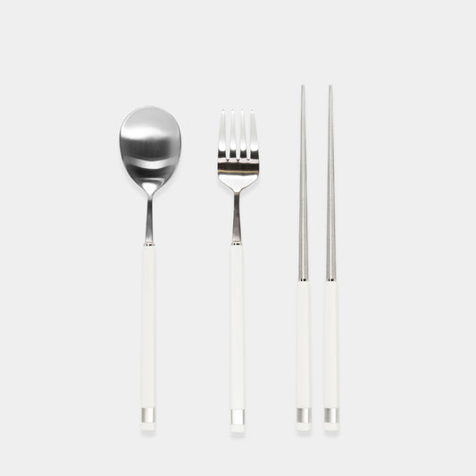 Kara Dinnerware Spoon, Chopsticks, and Fork Set (Small)