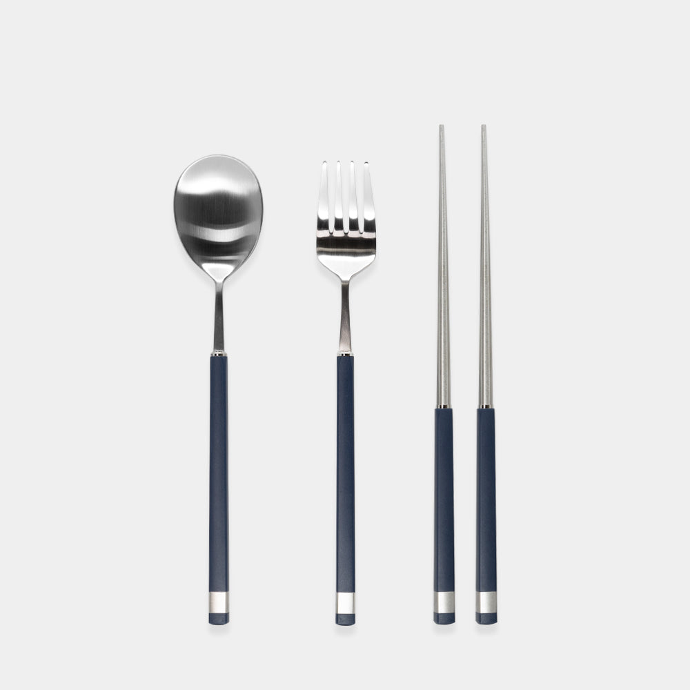 Kara Dinnerware Spoon, Chopsticks, and Fork Set (Small)