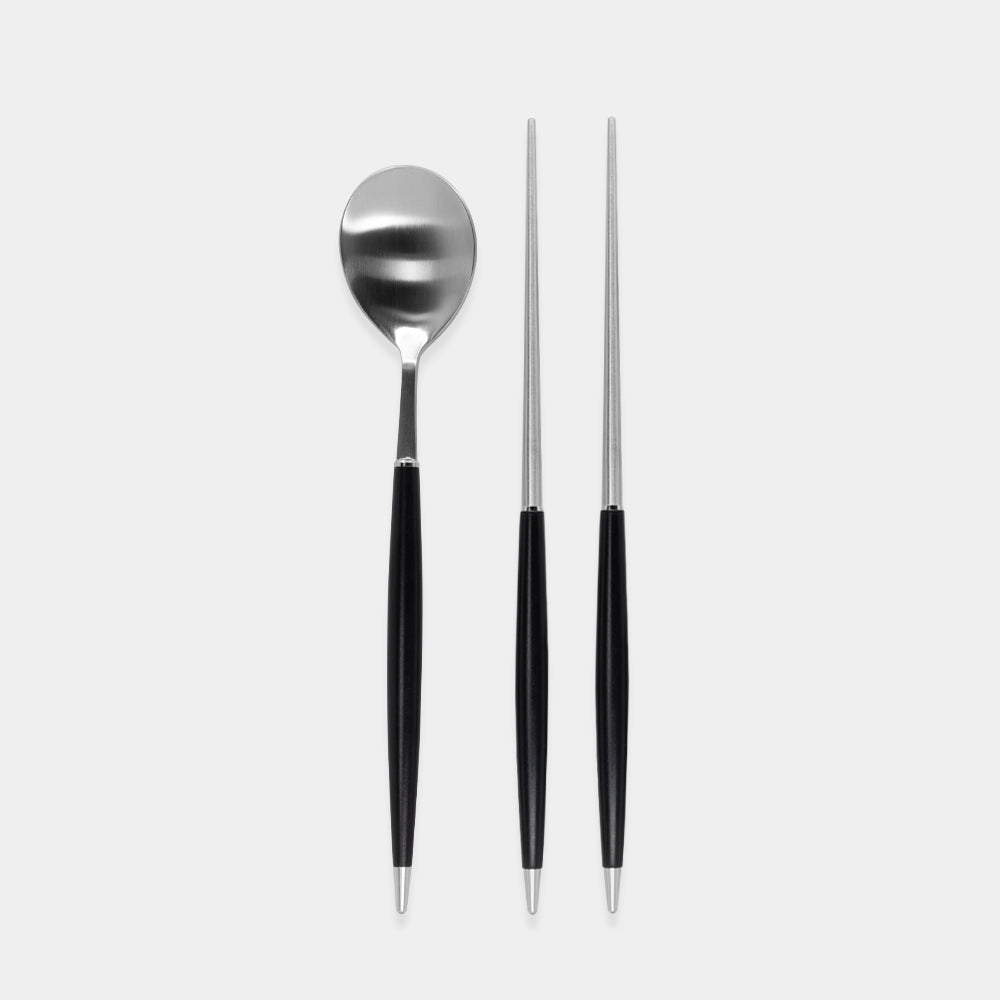 Mont Blanc Satin Dinnerware Spoon and Chopsticks Set