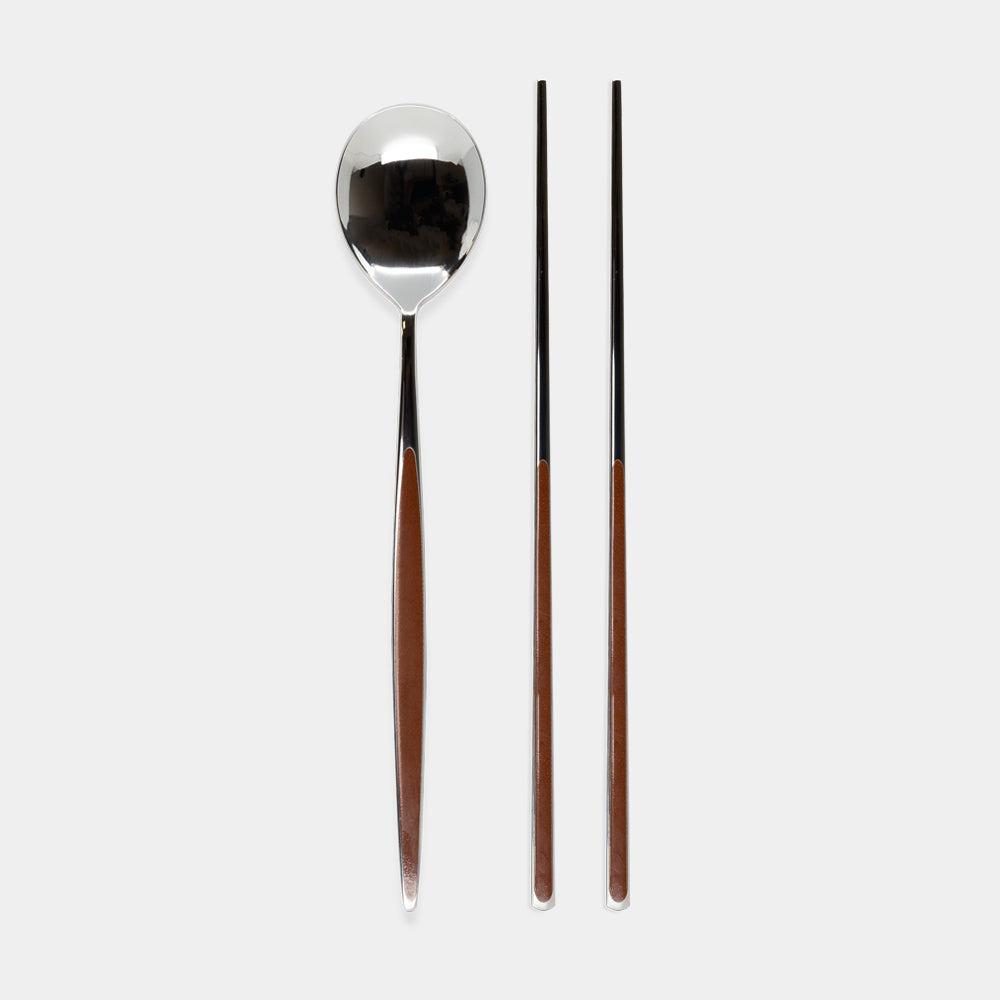 Oval-Shaped Dinnerware Spoon and Chopsticks Set