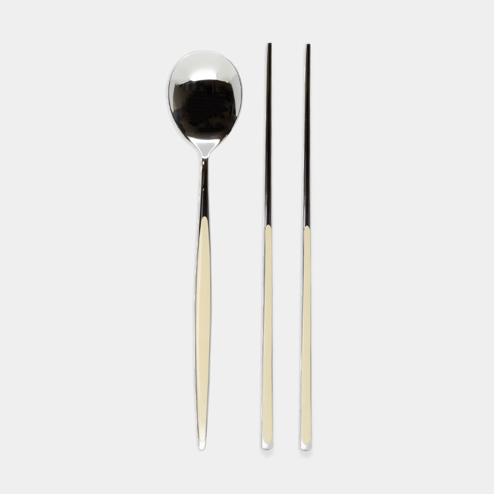 Oval-Shaped Dinnerware Spoon and Chopsticks Set