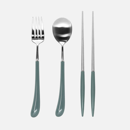 Swan Dinnerware Spoon, Chopsticks, and Fork Set (Small)