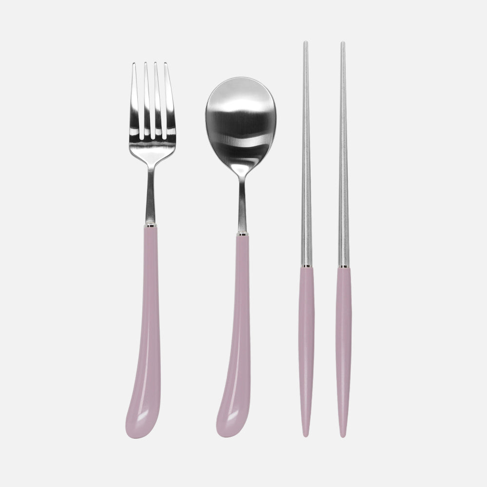 Swan Dinnerware Spoon, Chopsticks, and Fork Set (Small)